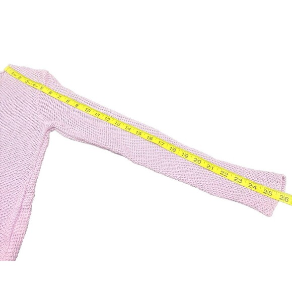 Women’s Eileen Fisher LAVENDER Cropped 100% Linen Long Sleeve Sweater Sz Small - Picture 10 of 10